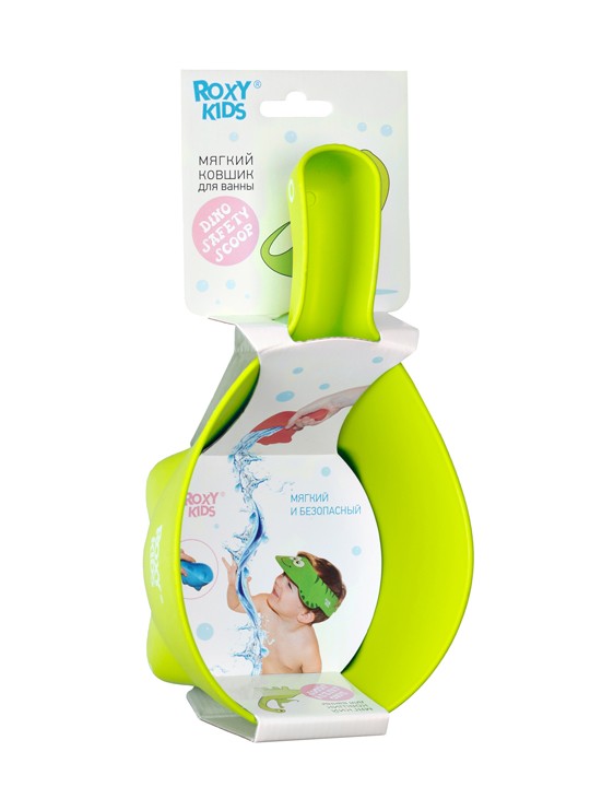 Galetuta pentu spalarea parului Roxy Kids DINO SAFETY SCOOP, Verde (RBS-003-GR)