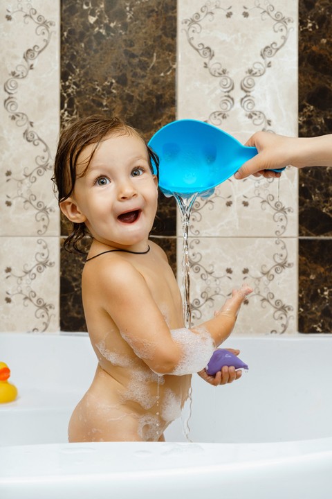 Galetuta pentu spalarea parului Roxy Kids DINO SAFETY SCOOP, Verde (RBS-003-GR)