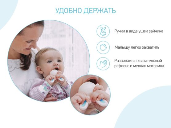 Nibler Bunny Twist Roxy Kids cu mecanism rotativ adaugare alimente, Albastru (RFN-005)