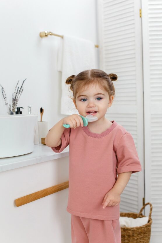 Periuta-masaj de dinti pentru copii Roxy Kids Crab, Albastru (RTM-005-B)