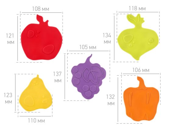 Set de mini-covorase anti-alunicare Roxy Kids Fresh Mix, 10 buc. (RBM-10-FM)