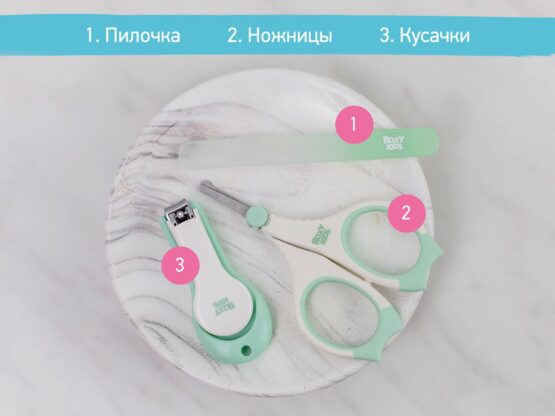 Set manichiura 3X1 Roxy Kids, Verde pal (RPS-004-G)