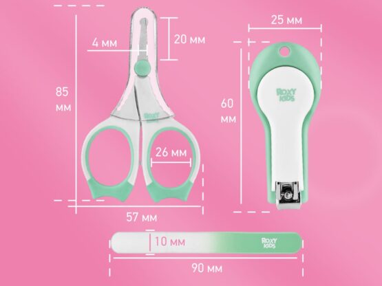 Set manichiura 3X1 Roxy Kids, Verde pal (RPS-004-G)