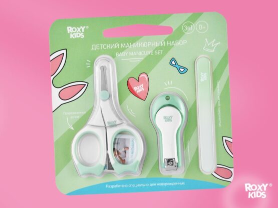 Set manichiura 3X1 Roxy Kids, Verde pal (RPS-004-G)