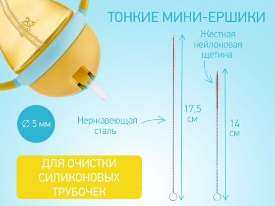 Set perii pentru sticlute Roxy Kids, Albastru (5 buc.) (RFD-007)