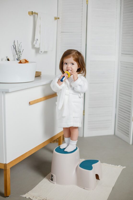 Set periute de dinti Roxy Kids Pinguin (2 buc.) Albastru+Galben (RTB-011-BY)