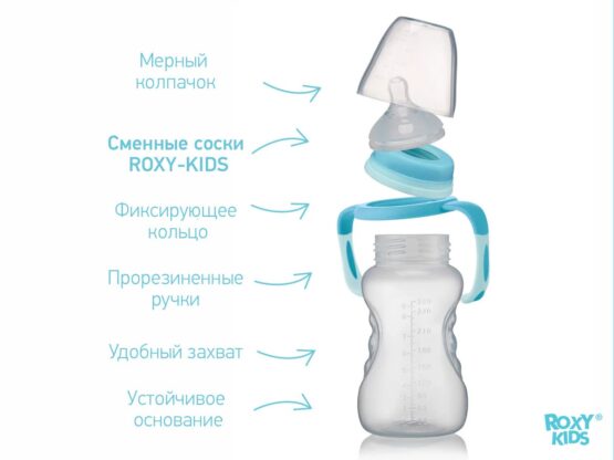 Tetine din silicon Roxy Kids cu flux rapid 6+, (2 buc.) (RBTL-003-L)