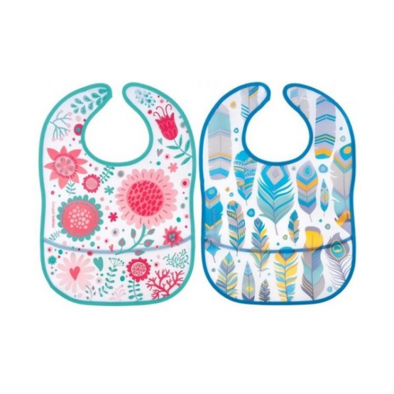 Canpol 9/234 Нагрудник на липучке с карманом»Wild Nature» (1 шт.)