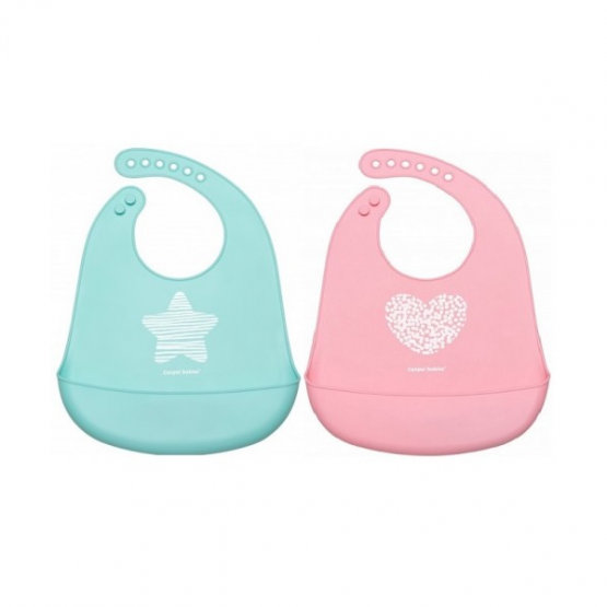 Canpol 74/024 Baveta din silicon „Pastel” in sort.