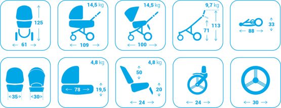 carucior 2 in 1 pentru copii