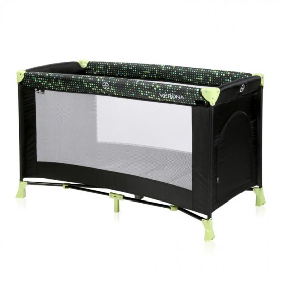 Кровать-манеж Lorelli VERONA 1 Black&Green Dots