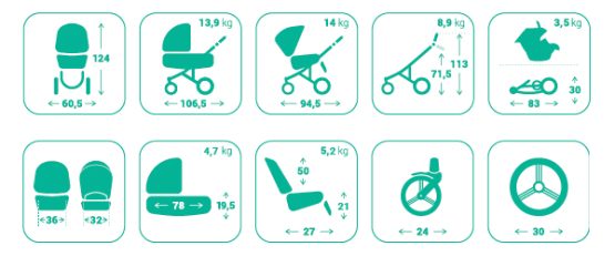 carucior 2 in 1 3 in 1 pentru copii