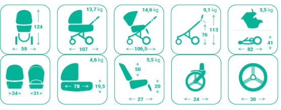 carucior 2 in 1 pentru copii