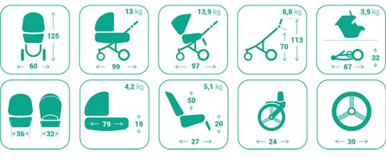 carucior 2 in 1 pentru copii