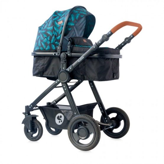 Коляска 2-в-1 Lorelli ALEXA Black LEAVES