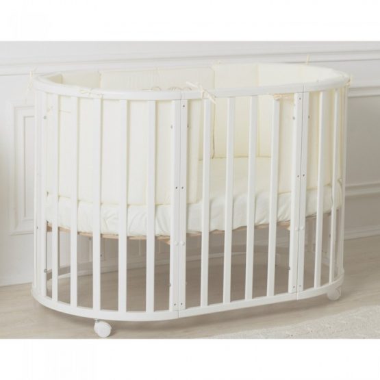 Кроватка трансформер 7-в-1 MILA White