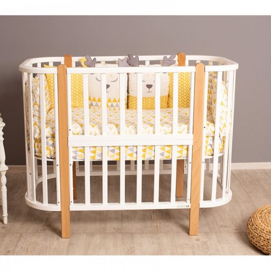 Кроватка детская на маятнике NELI White