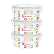 Boluri ermetice pentru pastrarea hranei Badabulle, 3 buc.