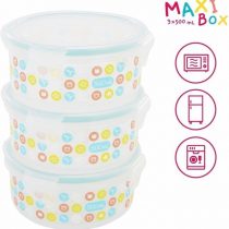 Boluri ermetice pentru pastrarea hranei Badabulle MAXI 500 ml, 3 buc.