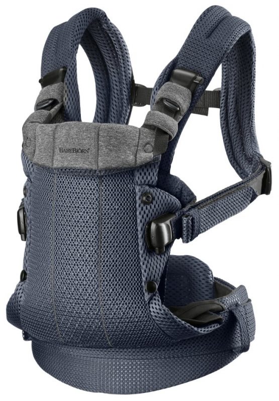 Анатомический мультифункциональный рюкзак-кенгуру BabyBjorn Harmony Anthracite, 3D Mesh (088013E1)