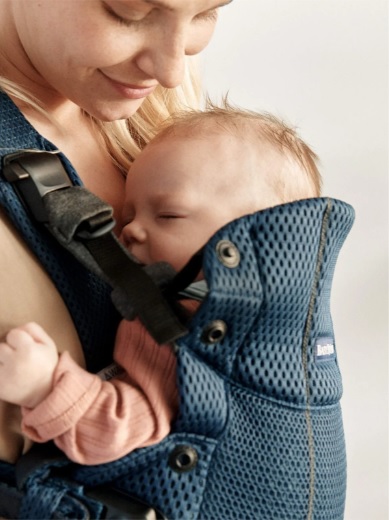 Marsupiu anatomic BabyBjorn Harmony Navy Blue, 3D Mesh