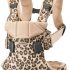 Marsupiu anatomic BabyBjorn One Beige/Leopard cu pozitii multiple de purtare, bumbac