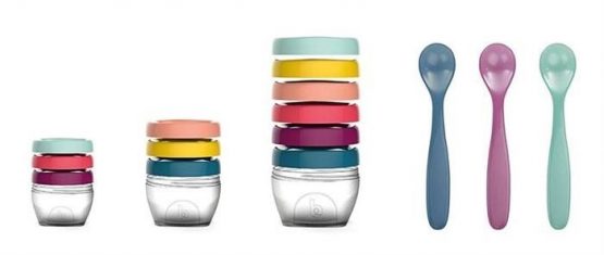 Multi set pentru diversificare Babymoov (3 seturi recipiente + 3 lingurite) (A004310)