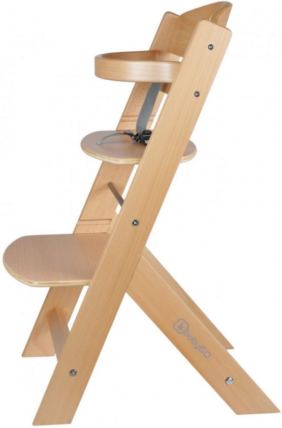 Scaun de masa cu tavita BabyGo Family Natur