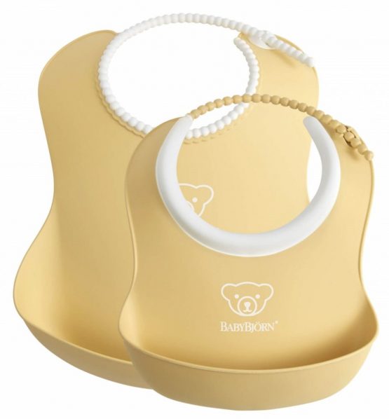 Комплект нагрудников BabyBjorn Baby Feeding Set Powder Yellow, 2 шт. (046766A)