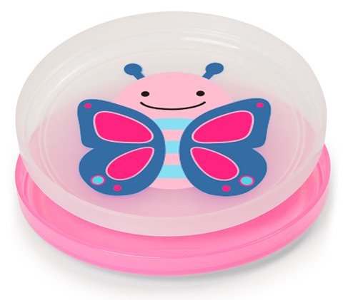 Набор из 2-х тарелок с нескользящим дном Skip Hop Zoo Бабочка (252241)