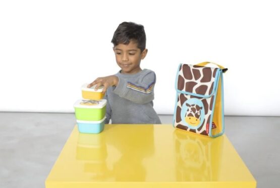 Set 3 cutii pentru pranz Skip Hop Zoo Girafa