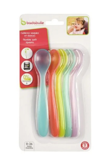 Set de 5 lingurite flexibile multicolore Badabulle