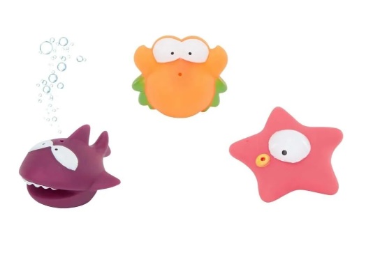 Set jucarii multicolore pentru baie Badabulle