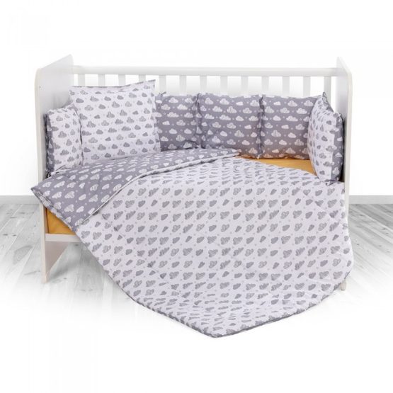 Lorelli Lenjerie de pat LILI „Clouds Grey” (7 el.)
