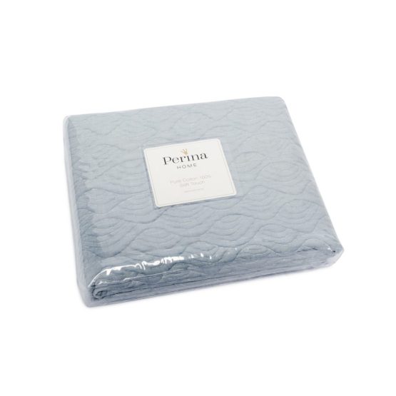 Плед- покрывало Perina (ПП-01.1-1) Волна голубая