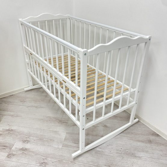 Детская кроватка Кузя Оленька без ящика, без колёс цвет, Белый