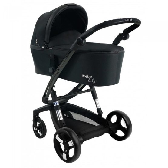 iBebe Коляска 2-в-1 I-Stop Black Gloss is15