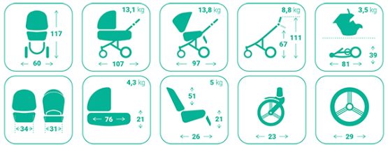 carucior 2 in 1 3 in 1 pentru copii