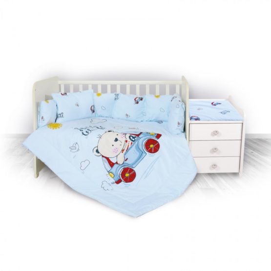 Lorelli Lenjerie de pat TREND Bear&Car Blue (5 el.)