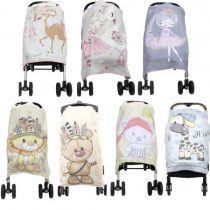 Husa din muselina pentru carucior cu imprimeu