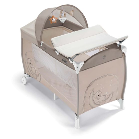 CAM Кровать-манеж Daily Plus мишка/бежевый