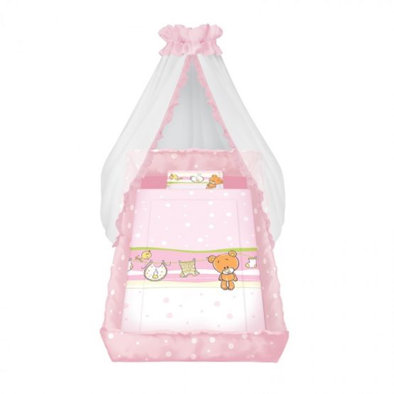 Lorelli Lenjerie de pat NINA Teddy Bear Pink (5 el.)