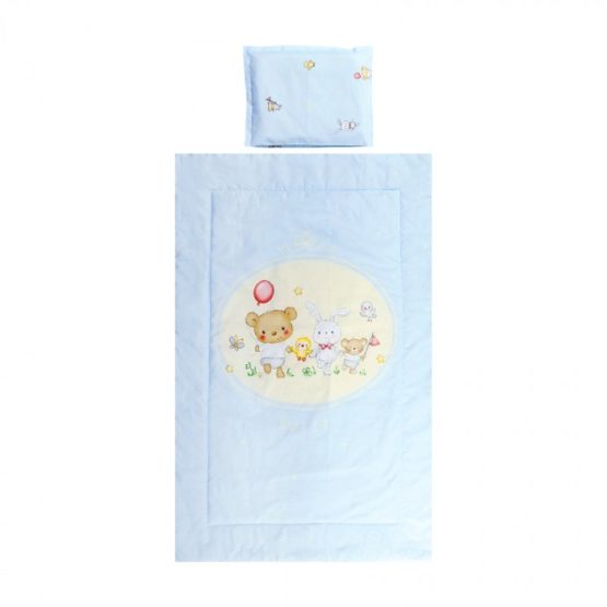 Lorelli Lenjerie de pat pentru schimb Cosy Ranforce Bear party blue (3 el.)