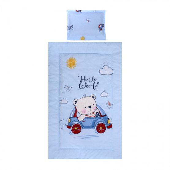 Lorelli Сменная постель Ranforce «BEAR&CAR» Blue (3 эл.)