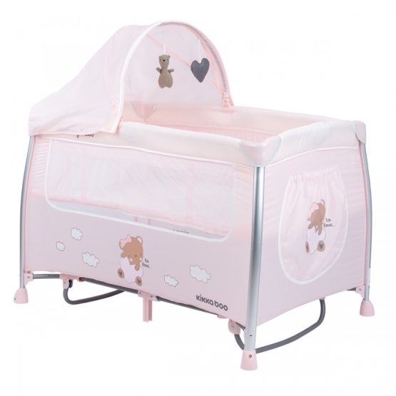 Кровать-манеж DREAMY BEAR 2 Levels Pink