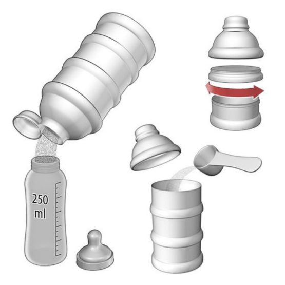 Recipient lapte praf