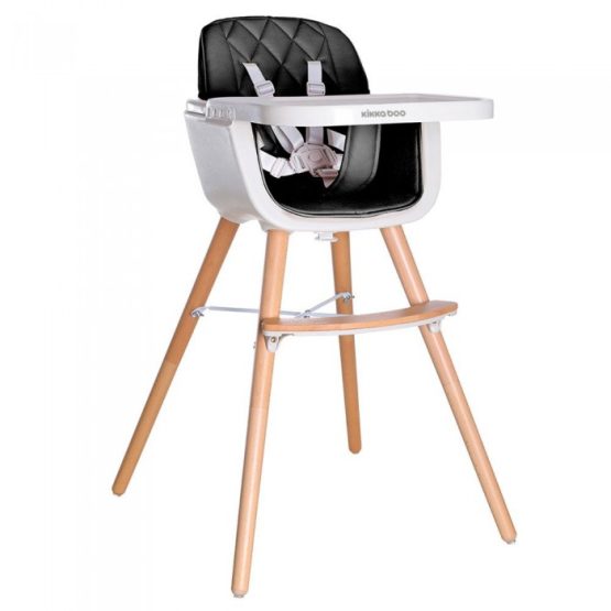 Стульчик для кормления 2-in-1 WOODY Black