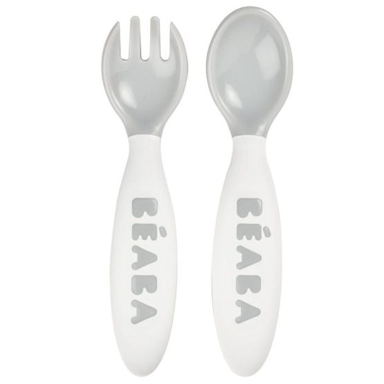 Набор ложка и вилка Beaba Серый B913470