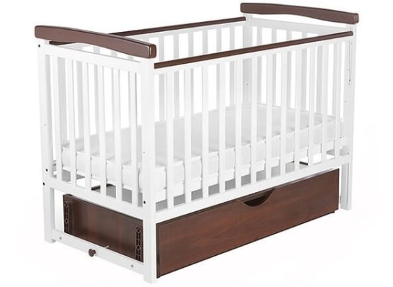 Patuț Eucalyptus Charlene-Combi Premium Transversal (DS-301) Alb/Nucă