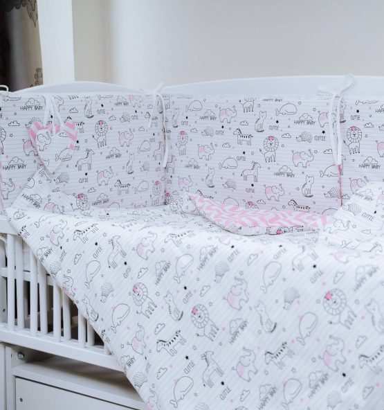 Комплект в кроватку 8 предметов PernaMea HappyBaby Roz (PM.101007/2)